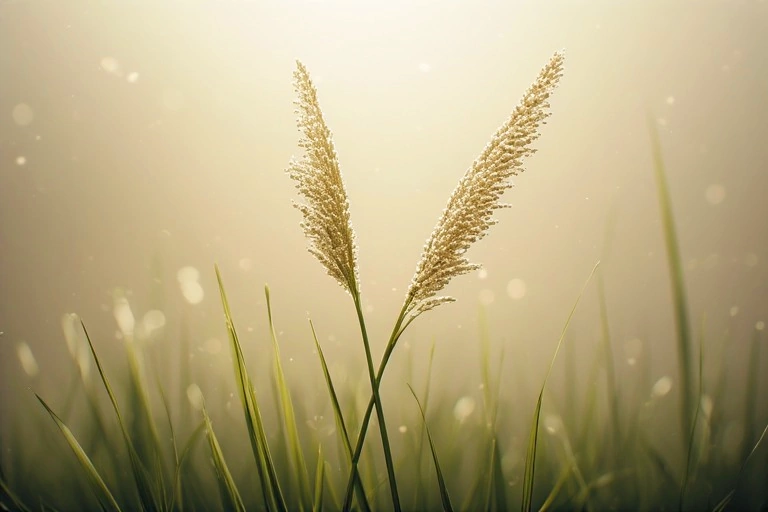 Symbolfoto: Zwei Grashalme berühren sich